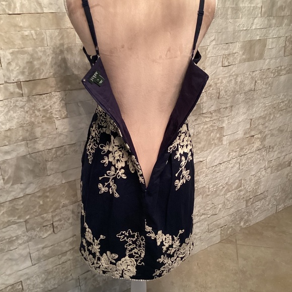 J. Crew Mirabel Garden Lawn Navy Cotton Embroidered Drss - Picture 8 of 10